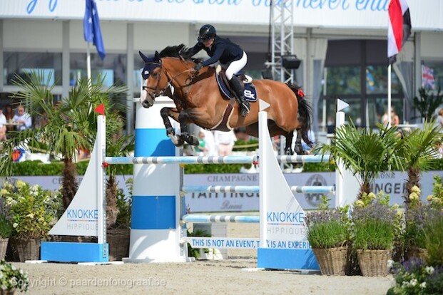 Emilie Conter net naast het podium in Knokke