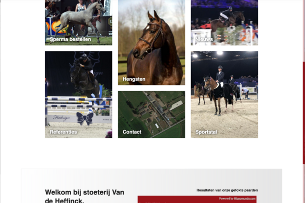 Gloednieuwe site voor Van de Heffinck Gloednieuwe site voor Van de Heffinck
