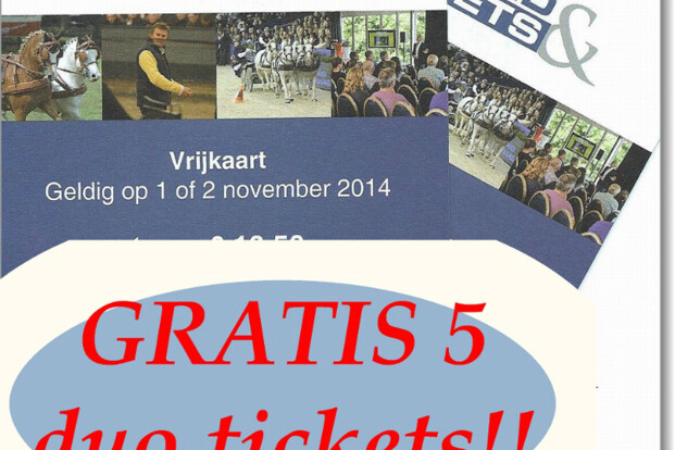 Paard & Koets, 10 inkomkaarten te winnen!