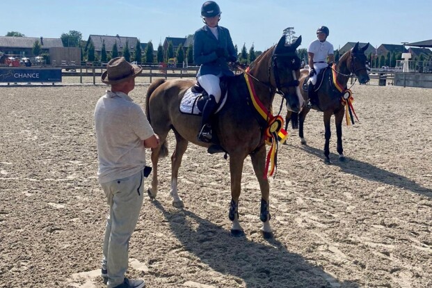 Jenny Krogsaeter en K&T Geromino Belgisch Kampioen 8-jarige paarden