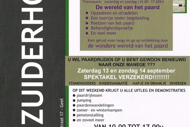 Opendeurdagen Stoeterij Het Zuiderhof Opendeurdagen Stoeterij Het Zuiderhof