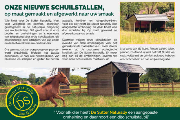 Schuilstallen, op maat gemaakt en afgewerkt