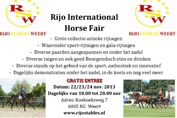 Rijo International Horse Fair 22-24 november
