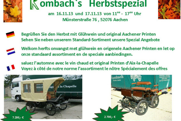 Rombach, Herfst Special op 16 en 17 november