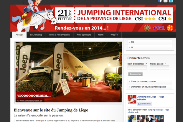 Jumping Luik 2013 geannuleerd Jumping Luik 2013 geannuleerd