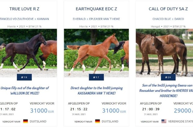 Twee veilingtoppers tijdens Z Online Auction