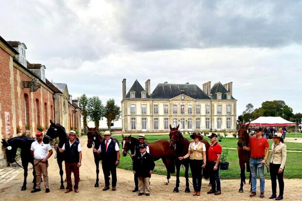 Belgisch ploeg in Haras du Pin (foto fb Laure Philippot)