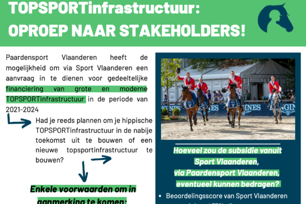 Oproep topsport infrastructuur Oproep topsport infrastructuur