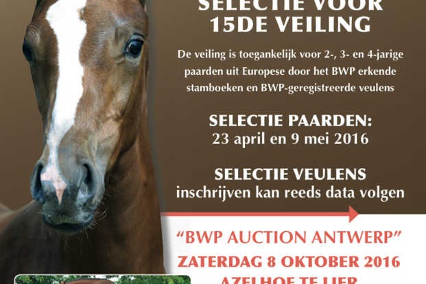 Inschrijvingen BWP auction Antwerp zijn open Inschrijvingen BWP auction Antwerp zijn open