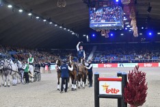Dries Degrieck tweede achter Boyd Exell tijdens generale repetitie voor Wereldbeker in Lyon
