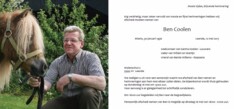 Overlijden Ben Coolen