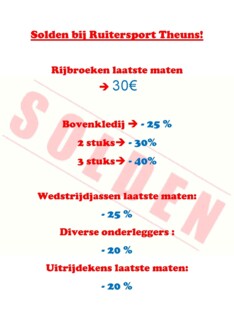 Solden zijn begonnen bij Theuns