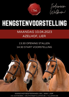 T&L Henstenvoorstelling - Paasmaandag 10/04/2023, te Azelhof Lier