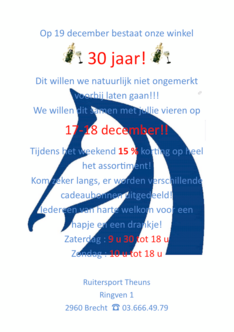 Ruitersport Theuns bestaat 30 jaar!