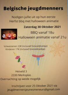 Belgische Jeugdmenners: herfst BBQ - 30 okt