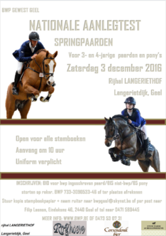 NATIONALE AANLEGTEST  SPRINGPAARDEN