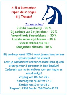 4-5-6 november opendeurdagen bij Theuns!