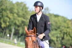 Andres Vereecke op het podium in Opglabbeek