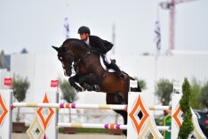 Guery en Conter net naast het podium…