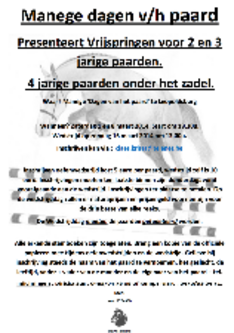Vrijspringen voor 2, 3 en 4 jarige paarden