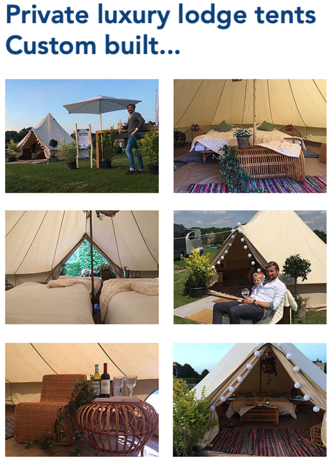 Overnachten in Glamping tenten bij euregio's