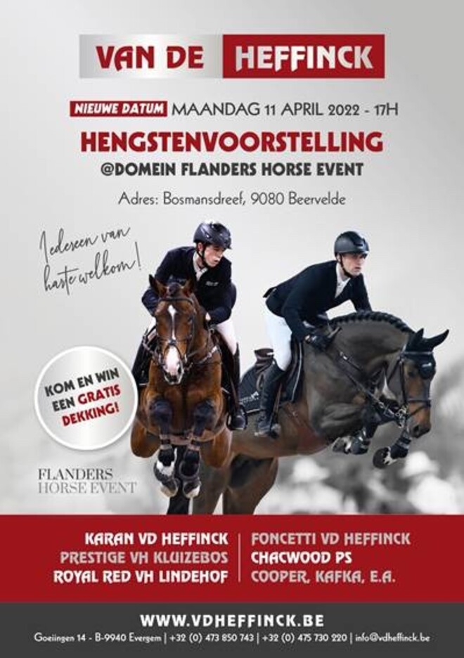Hengstenshow 'Van De Heffinck' op 11 april!