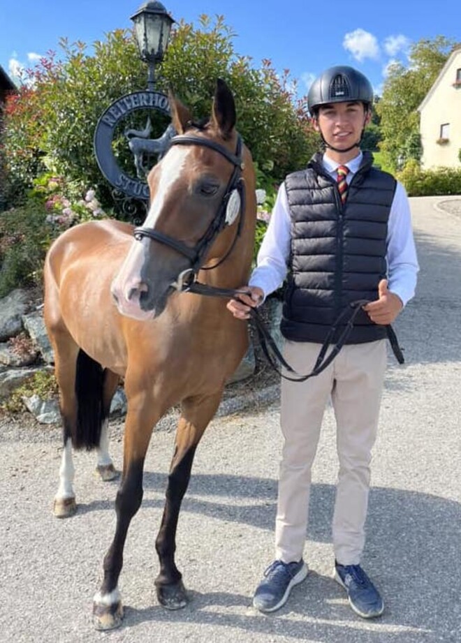 Kay Goossenaerts met zijn pony Beauty: derde plaats CAI J2*-P1