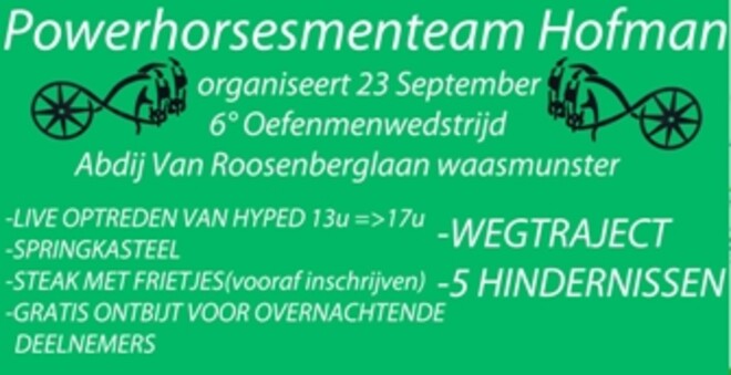 Waasmunster, oefenmarathon + startlijst - 23 september