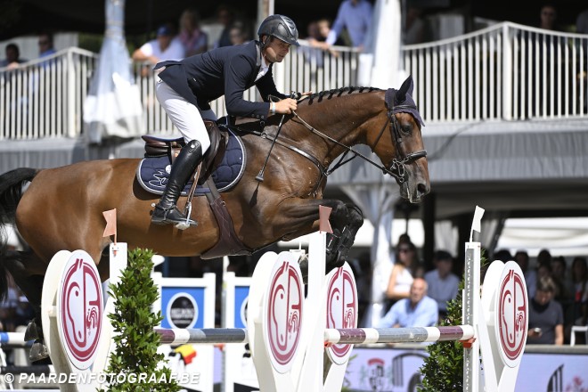 Gauthier Mercenier is Belgische sterkhouder in de CSI2* Grand Prix van Courrière