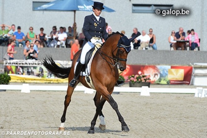 Francoise Hologne-Joux 3de in GP Barcelona