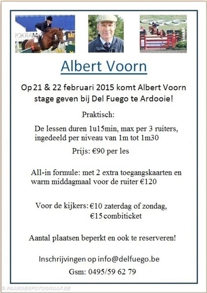 21 & 22 feb Clinic Albert Voorn Ardooie