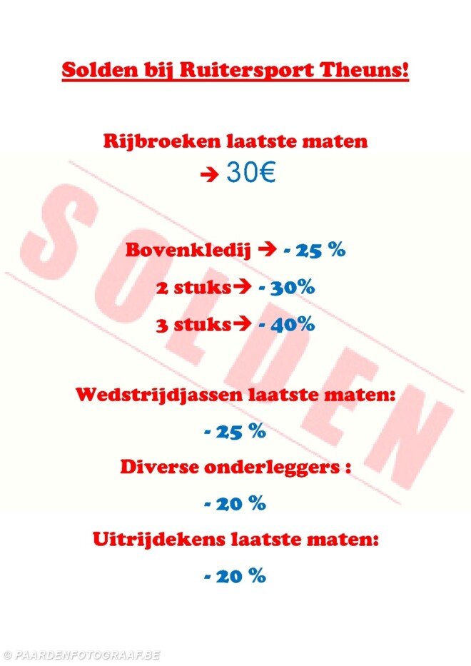 Solden zijn begonnen bij Theuns