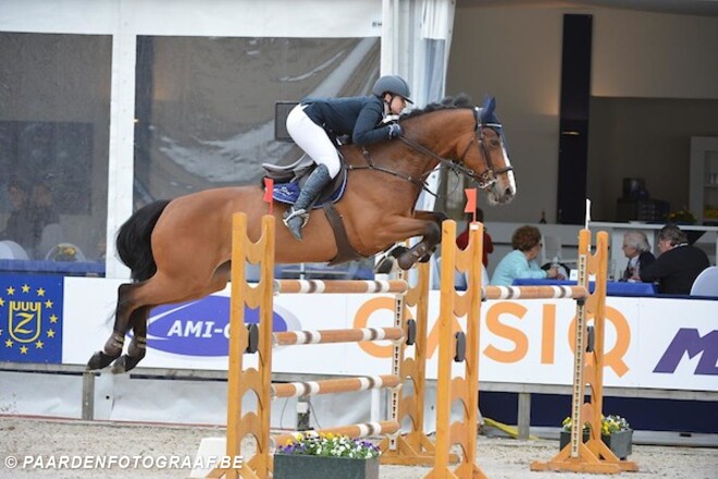 CSIYH1 Lier: Charlotte Philippe naast podium