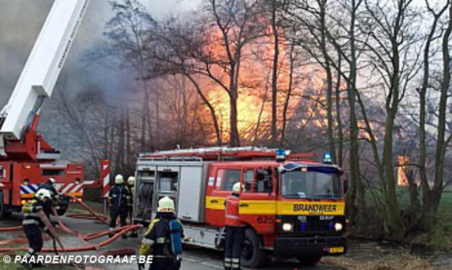 Uitslaande brand bij Riny Rutjens in Weert