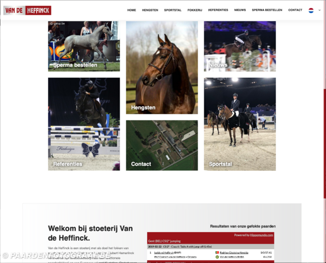 Gloednieuwe site voor Van de Heffinck