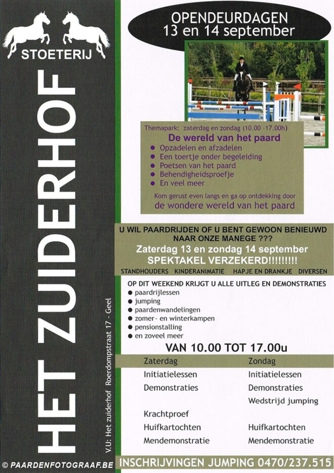 Opendeurdagen Stoeterij Het Zuiderhof