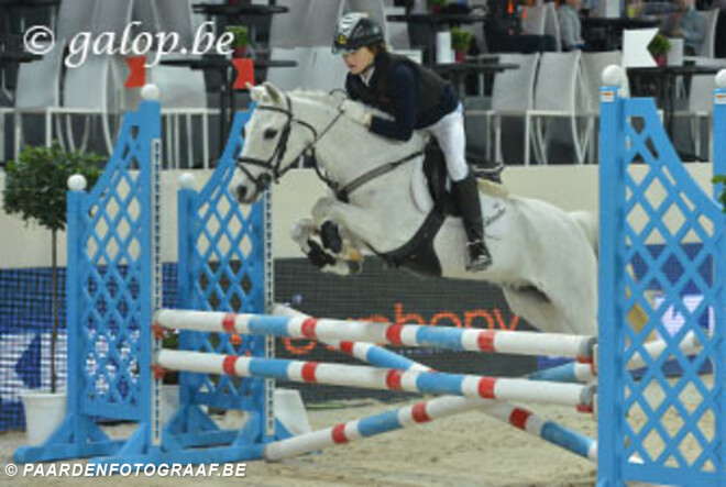 Max Sebrechts wint bij de pony"s in Mechelen