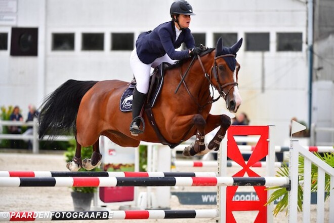 Sylvie Morrier op het podium in Lanaken!