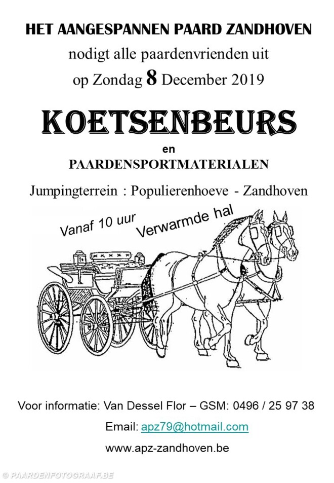 Koetsenbeurs Zandhoven, zondag 8 december