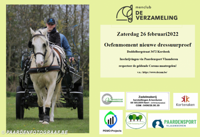 Kennismaking met de nieuwe dressuurproef in Kersbeek op 26 februari