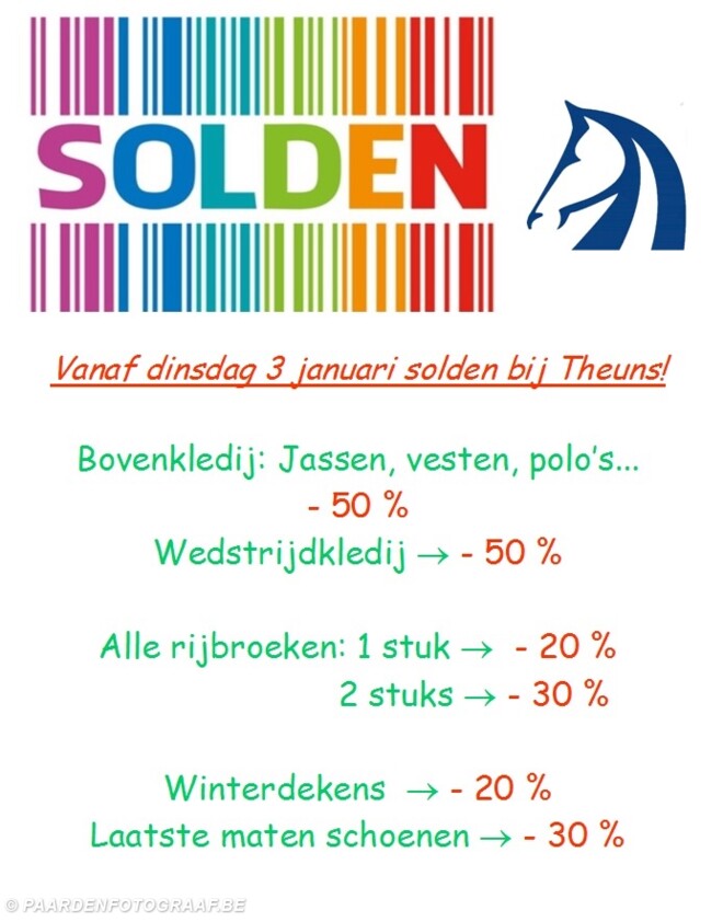 Vanaf 3 jan. Solden bij Theuns Ruitersport