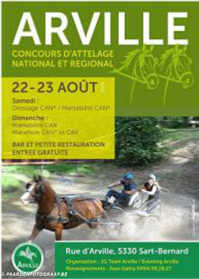 Arville, startlijst dressuur en vaardigheid