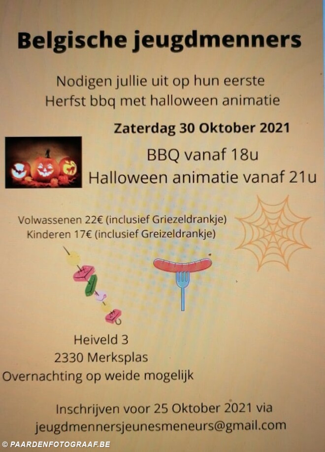 Belgische Jeugdmenners: herfst BBQ - 30 okt