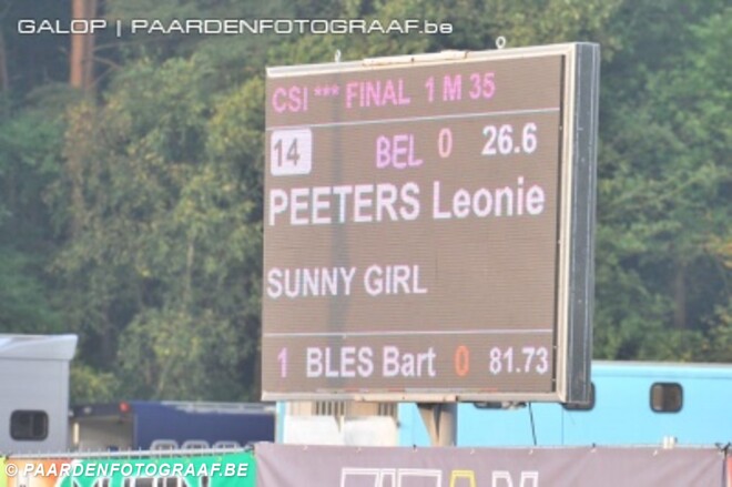 Leonie Peeters foutloos in 1.45m Sentower