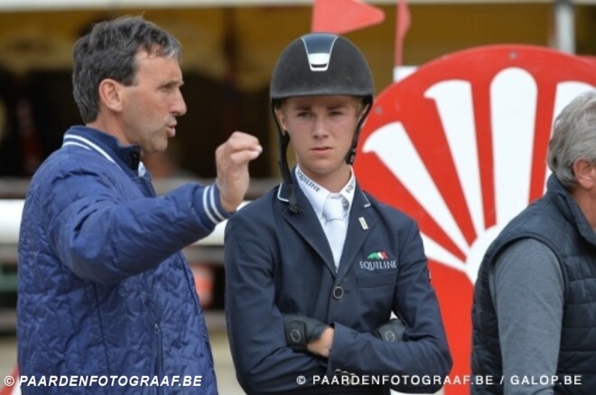 Gilles Thomas aan de leiding op het EK