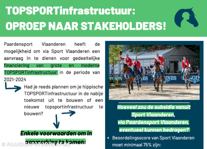 Oproep topsport infrastructuur