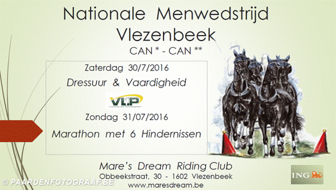 Vlezenbeek, mennen in het kasteelpark