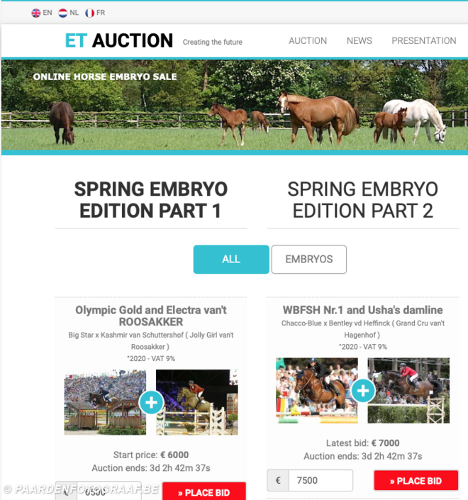 ET-auction - Veiling deel 1 tot 16/3